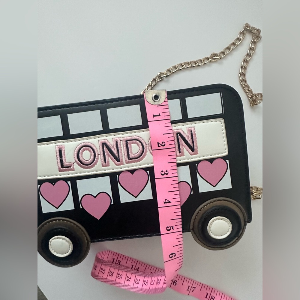 Pink & Black London Bus Shoulder Bag - Picture 8 of 9